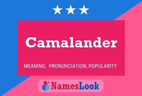 Póster del nombre Camalander