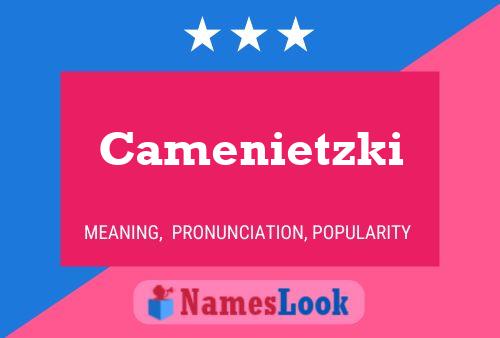 Póster del nombre Camenietzki