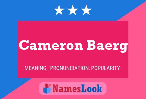 Póster del nombre Cameron Baerg