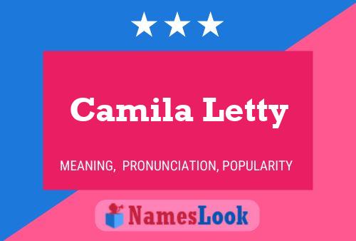 Póster del nombre Camila Letty