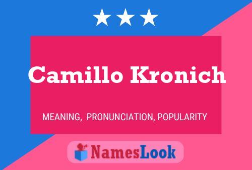 Póster del nombre Camillo Kronich