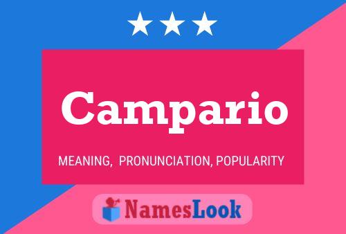 Póster del nombre Campario