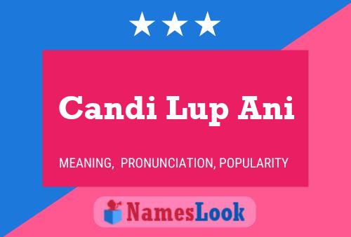 Póster del nombre Candi Lup Ani