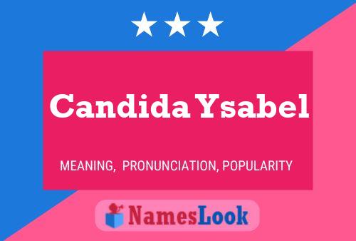 Póster del nombre Candida Ysabel