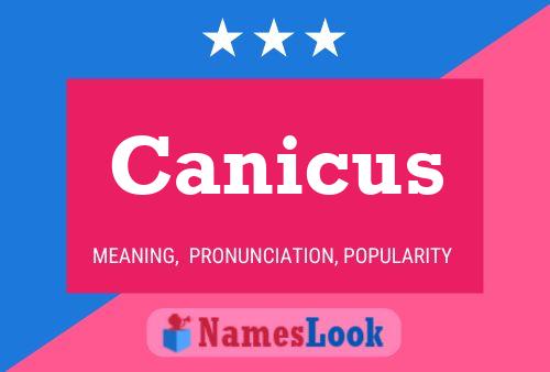 Póster del nombre Canicus