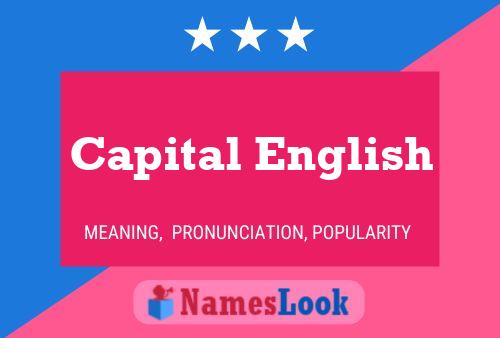 Póster del nombre Capital English