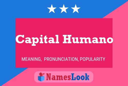 Póster del nombre Capital Humano