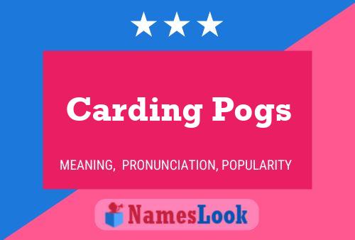 Póster del nombre Carding Pogs