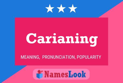 Póster del nombre Carianing