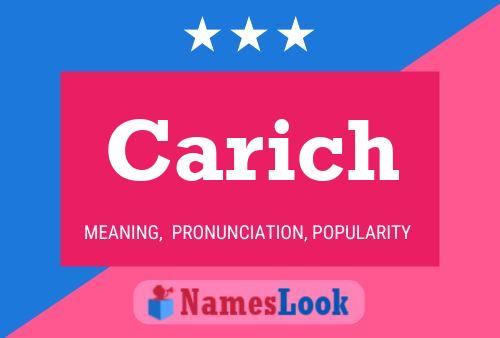 Póster del nombre Carich