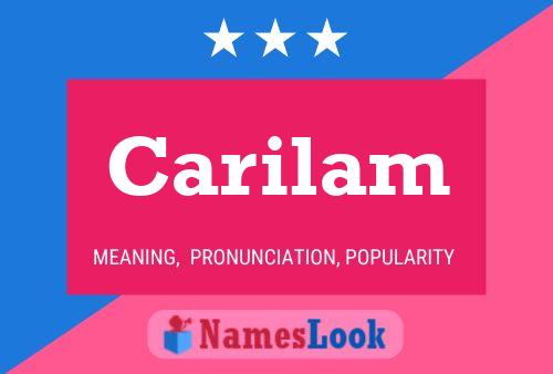 Póster del nombre Carilam