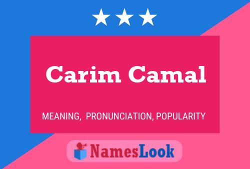 Póster del nombre Carim Camal