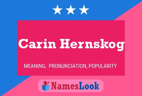 Póster del nombre Carin Hernskog