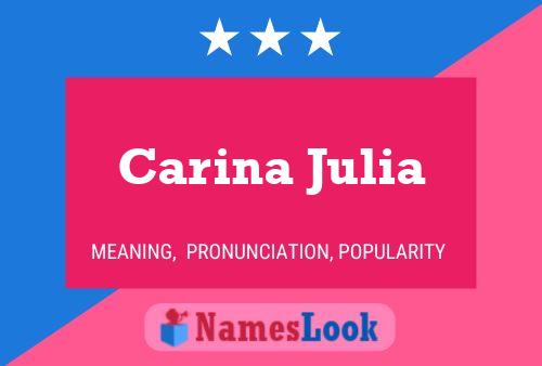 Póster del nombre Carina Julia