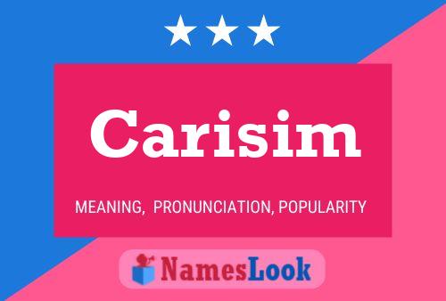 Póster del nombre Carisim