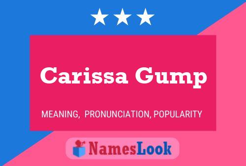 Póster del nombre Carissa Gump