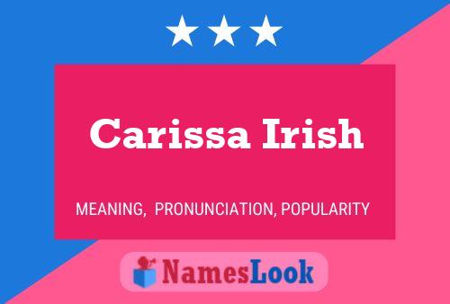 Póster del nombre Carissa Irish