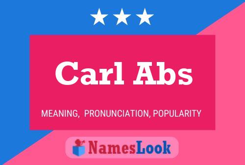 Póster del nombre Carl Abs