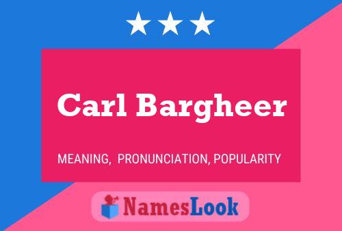 Póster del nombre Carl Bargheer