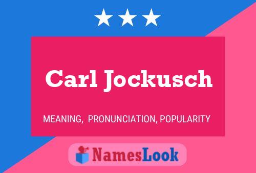 Póster del nombre Carl Jockusch