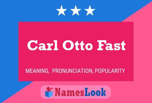 Póster del nombre Carl Otto Fast