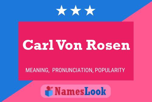 Póster del nombre Carl Von Rosen