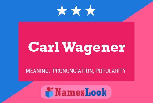 Póster del nombre Carl Wagener