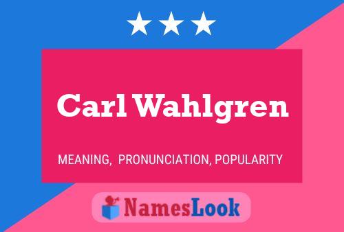 Póster del nombre Carl Wahlgren