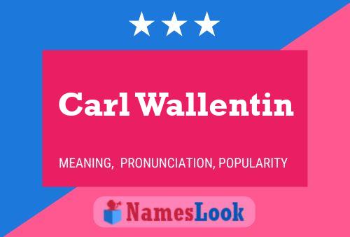 Póster del nombre Carl Wallentin