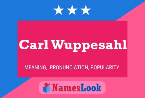 Póster del nombre Carl Wuppesahl