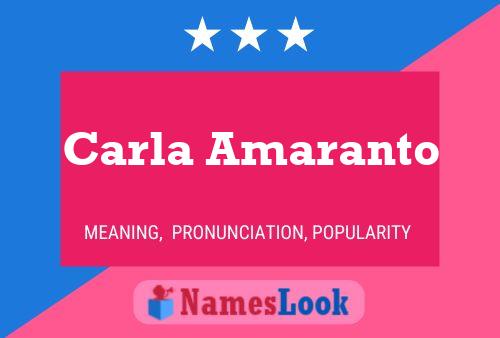 Póster del nombre Carla Amaranto