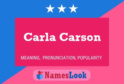 Póster del nombre Carla Carson