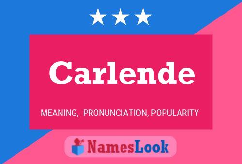 Póster del nombre Carlende