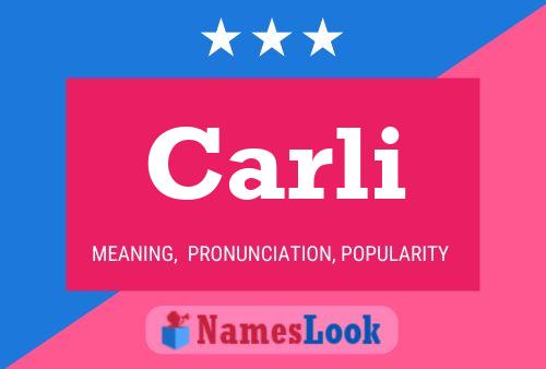 Póster del nombre Carli