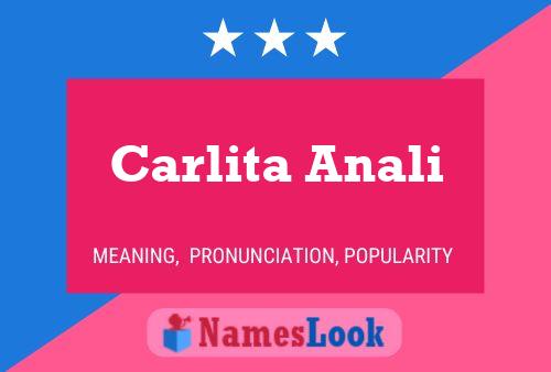 Póster del nombre Carlita Anali