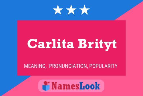 Póster del nombre Carlita Brityt