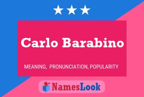 Póster del nombre Carlo Barabino