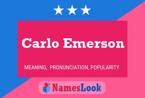 Póster del nombre Carlo Emerson