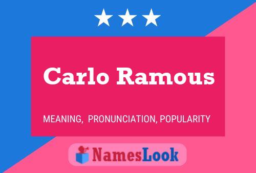 Póster del nombre Carlo Ramous