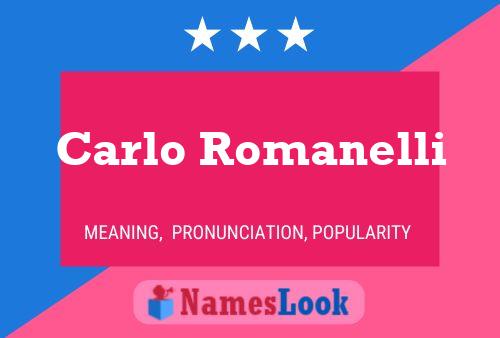 Póster del nombre Carlo Romanelli