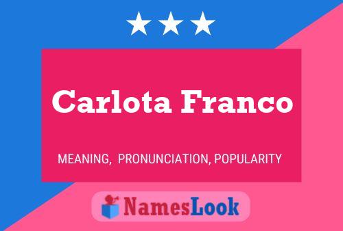 Póster del nombre Carlota Franco