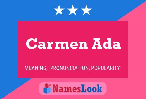 Póster del nombre Carmen Ada