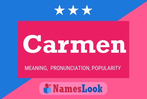 Póster del nombre Carmen