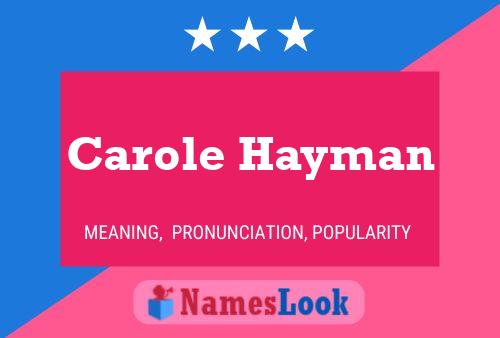 Póster del nombre Carole Hayman