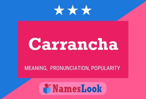 Póster del nombre Carrancha