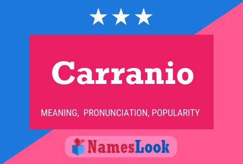 Póster del nombre Carranio