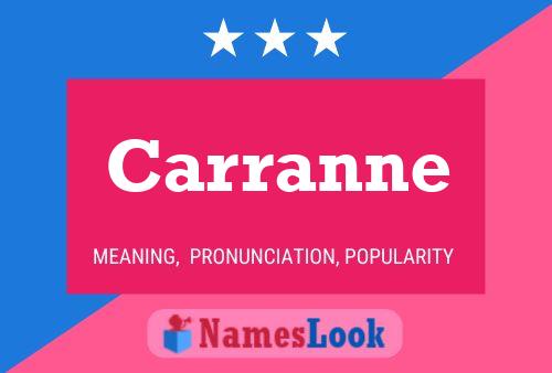 Póster del nombre Carranne