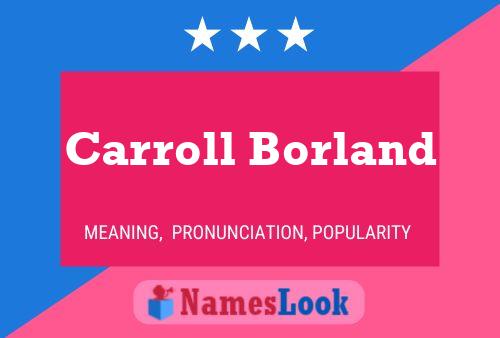 Póster del nombre Carroll Borland