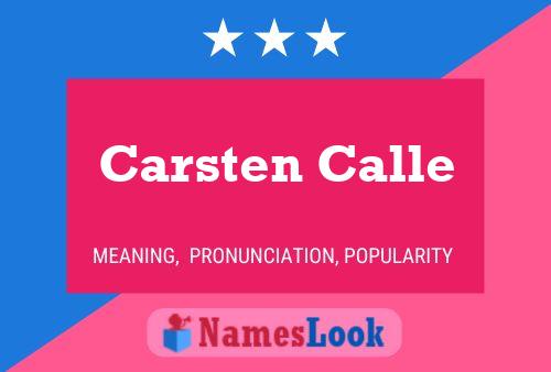 Póster del nombre Carsten Calle