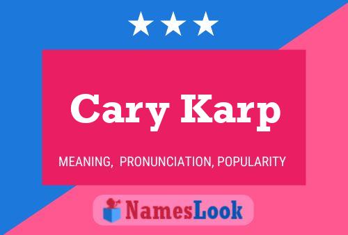 Póster del nombre Cary Karp